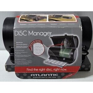 Atlantic 85012055 Disc Manager CD DVD 80 Disc Media Storage Organizer Black New